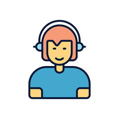 Podcaster Vector icon