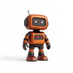 Fototapeta premium Adorable Retro Robot with Hearts Displaying Love and Affection