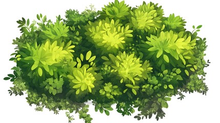 Fototapeta premium Professional Top View Green Lawn Vector Illustration for Plant Concepts