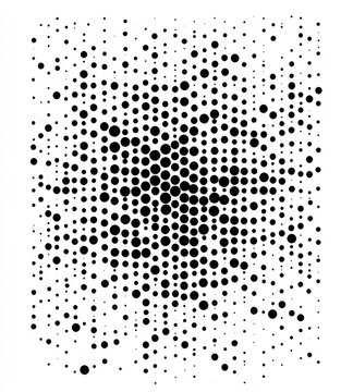 Design of a square pixel pattern with a white background and black squares