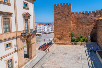 Caceres Spain main square Plaza Mayor view from old town historic Unesco World Heritage City