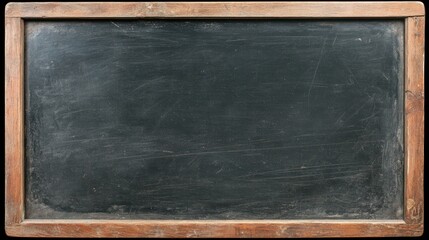 Empty antique wooden framed chalkboard