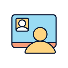 Online conference Vector icon