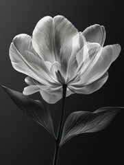 Monochromatic Tulip: A Study in Light and Shadow