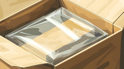Half-Open Cardboard Box with Transparency Film: the Utilization and Benefits