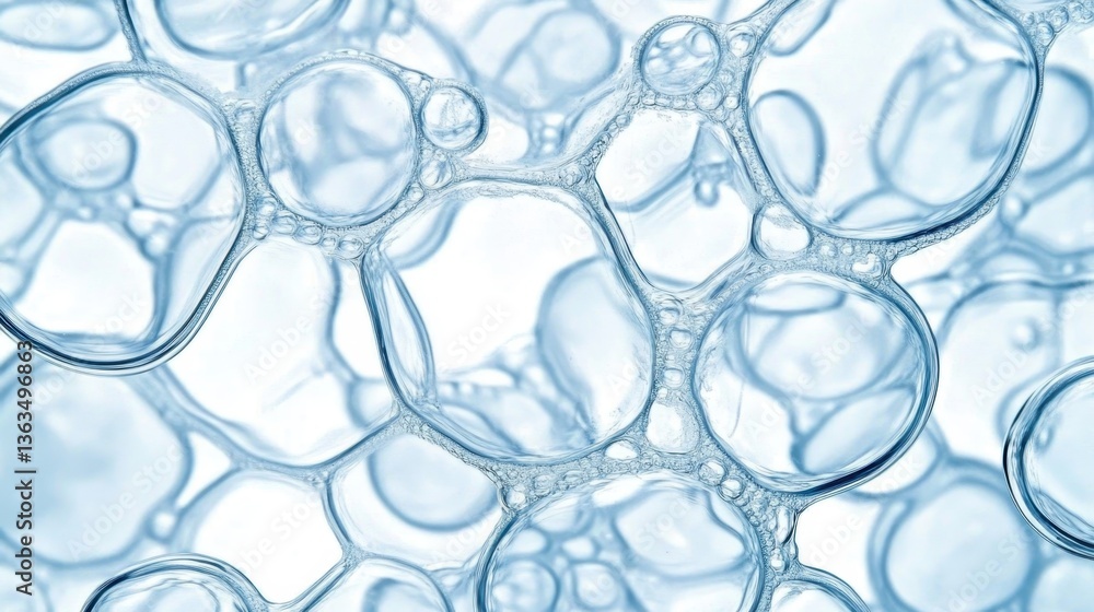 Aufkleber iridescent soap bubbles intertwining, revealing rainbow hued patterns through delicate light refract