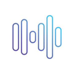 Audio waves Vector icon