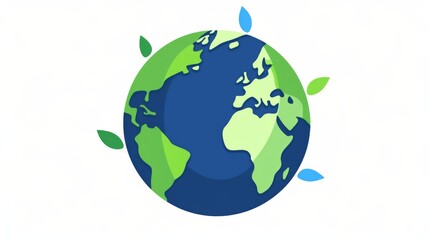 the Earth globe in blue and green