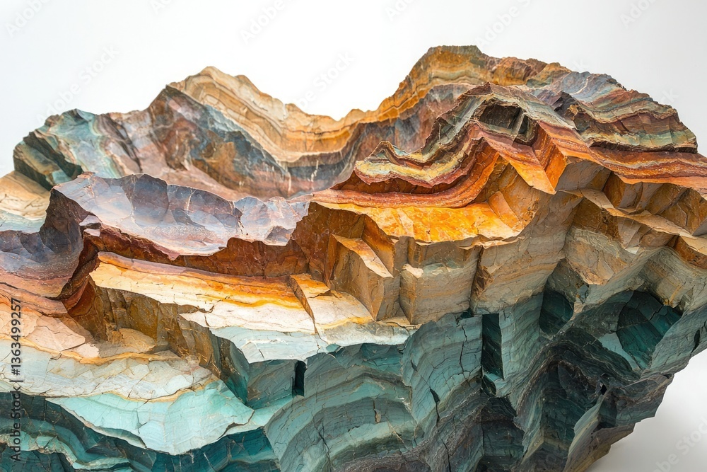 Aufkleber a stunning display of layered, multicolored rock formations, showcasing a captivating array of earth