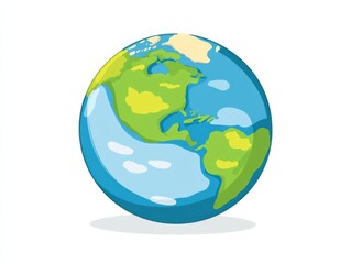 the Earth globe in blue and green