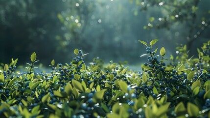 A photo of blueberry bushes