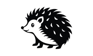 Hedgehog icon vector art silhouette, Hedgehog line art vector, Hedgehog outline icon