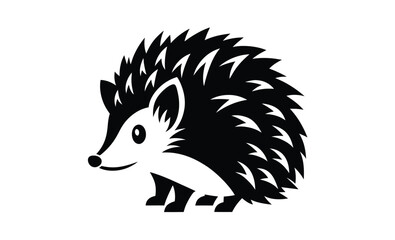 Hedgehog icon vector art silhouette, Hedgehog line art vector, Hedgehog outline icon