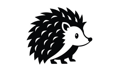 Hedgehog icon vector art silhouette, Hedgehog line art vector, Hedgehog outline icon