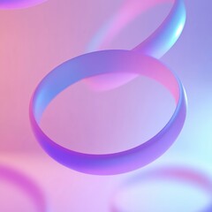 Obraz premium Floating abstract shapes create a minimal futuristic style with soft lighting and depth in a visually captivating composition