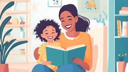 Cheerful Preschool Age Girl Laughing Happily while Sitting - Stock Photo