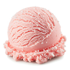 Delicious Pink Strawberry Ice Cream Scoop