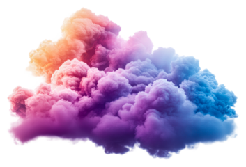 Vibrant cloud formation nature abstract colorful environment sky isolated on transparent background