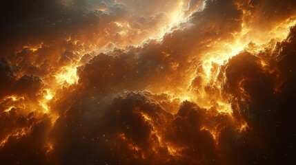 Fiery Nebula: A Cosmic Inferno