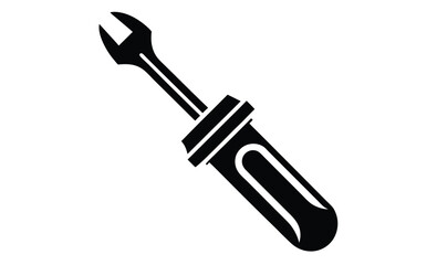 Screwdriver vector tool icon silhouette, screwdriver icon 