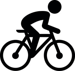 silhouette of a cyclist on a bicycle