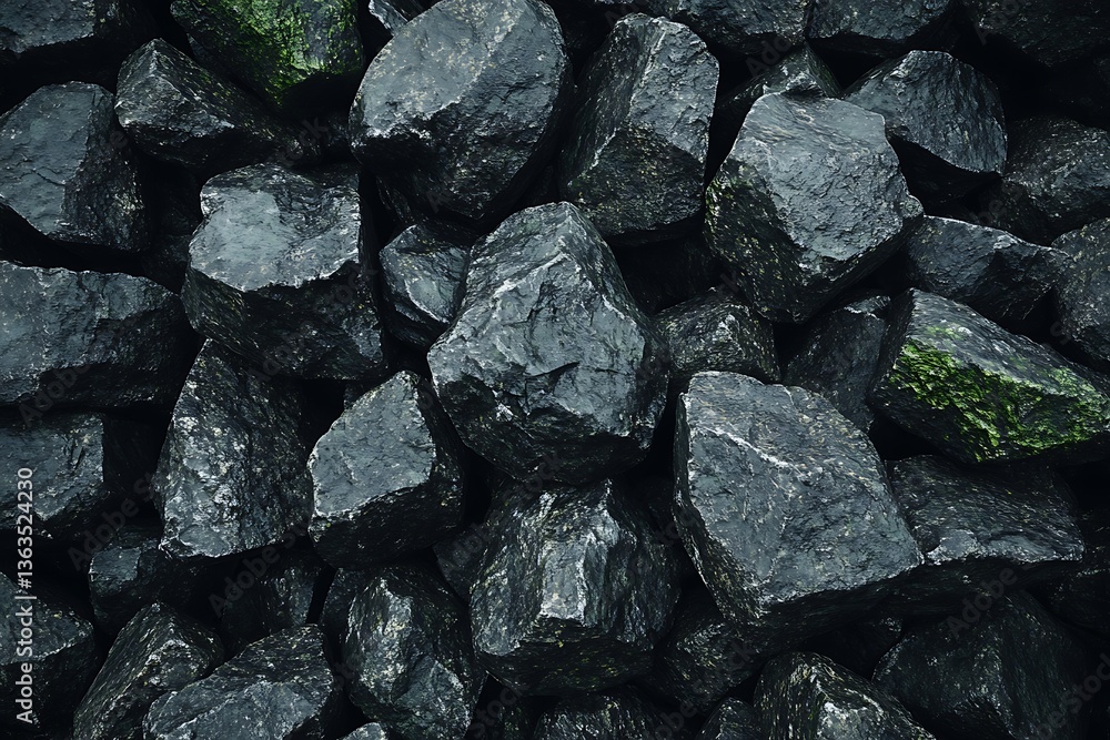 Poster dark gray rocks pile texture close-up surface pattern material backdrop