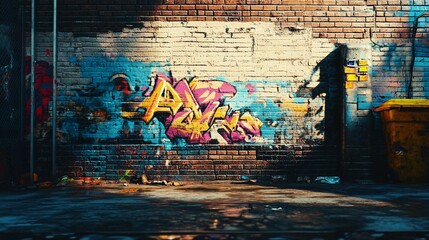  Brick Wall With Vibrant