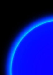Black and blue background, circular shape, empty.