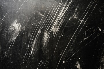 Abstract background with dark surface and diagonal white scratches, grunge texture.