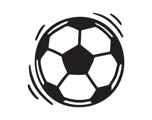 Obraz premium soccer ball doodle hand drawn icon. Outline drawing soccer ball line clipart symbol