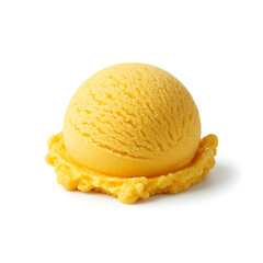 Delicious Scoop of Creamy Yellow Ice Cream