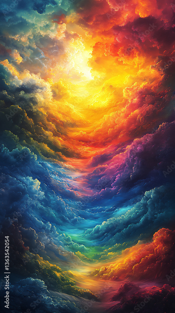 Poster serene spectrum patterns