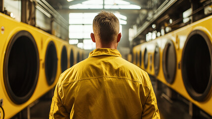 A high-energy industrial training session where an experienced engineer team trains factory workers on preventive maintenance techniques