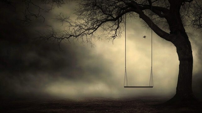 Artistic exploration of emotional emptiness using swings as a metaphor.