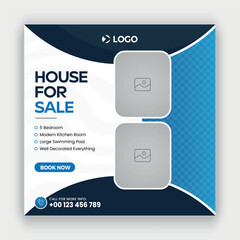 Real estate business social media post and web banner post design template