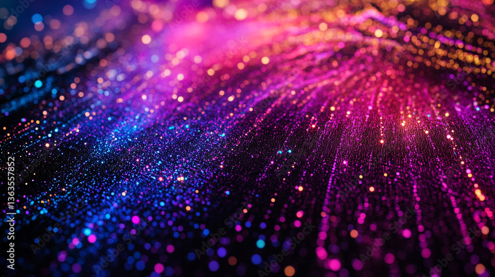 Poster abstract background featuring vibrant pink and blue lights creating a dynamic and energetic effect