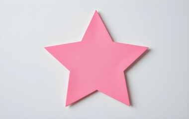 blank Pink star shaped sticky note, blank pink share sticky notes for editing, blank pink star shape paper on white background