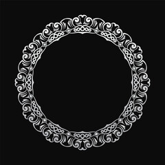 ornamental carved mandala round frame