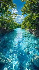 Naklejka premium surreal island lagoon