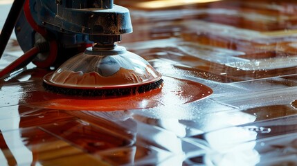 Fototapeta premium A photo of floor waxing tools