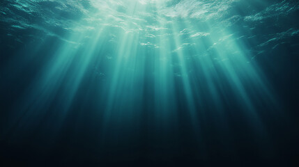 Obraz premium underwater scene. It captures the serene and mysterious beauty of the ocean depth.