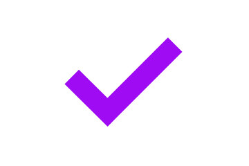 purple right check mark icon