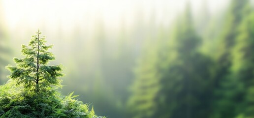 Green forest trees landscape nature scenery