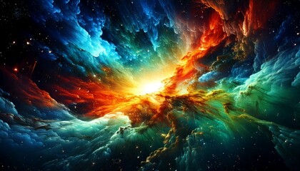 Hyperrealistic Space Nebula Explosion