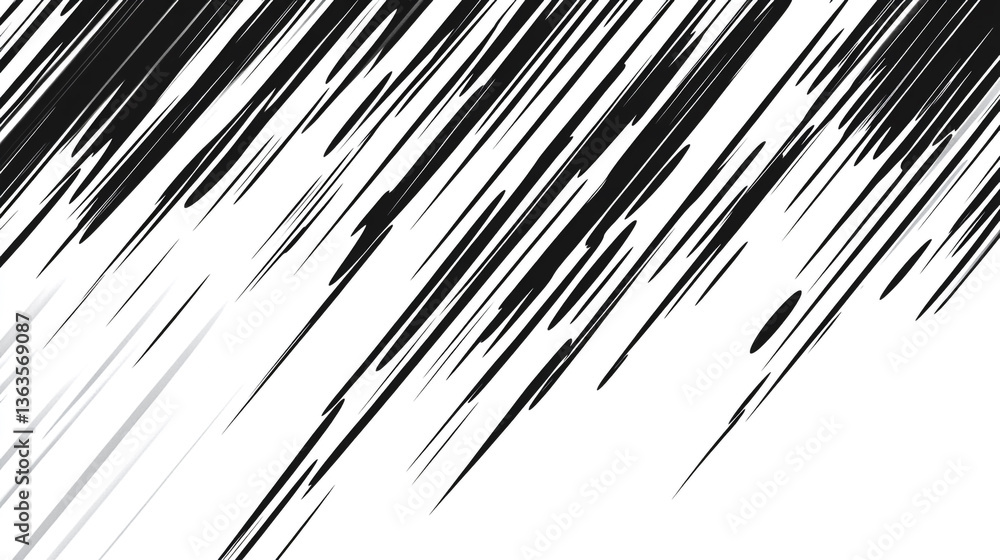 Poster abstract background with diagonal black lines on a white surface creating a dynamic and modern desig