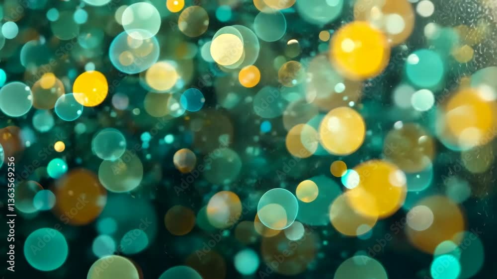 Poster colorful bokeh lights create a vibrant, artistic background in a blurred setting during an evening e