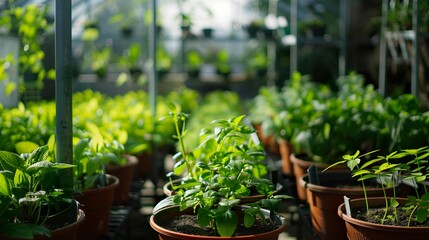 A photo of greenhouse plants