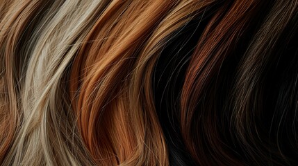 A photo of hair color swatches
