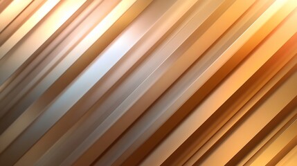 Obraz premium Angled gold bars casting shadows with bright highlights