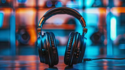 A photo of headphones